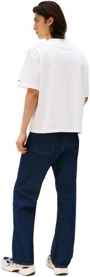 imageTommy Jeans Mens Short Sleeve Varsity Graphic Cotton TShirtsEcru