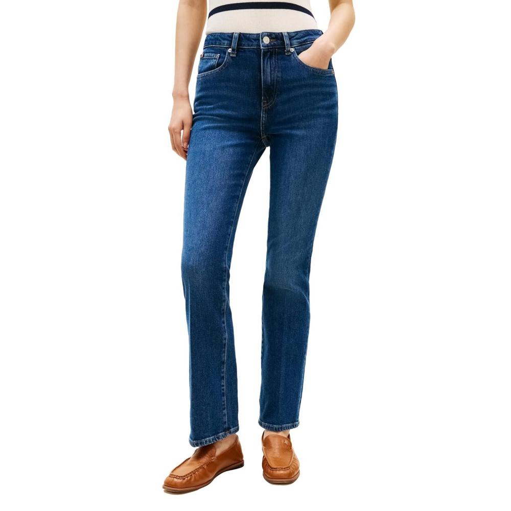 imageTommy Hilfiger Womens Mid Rise Bootcut Jeans with StretchDark Blue