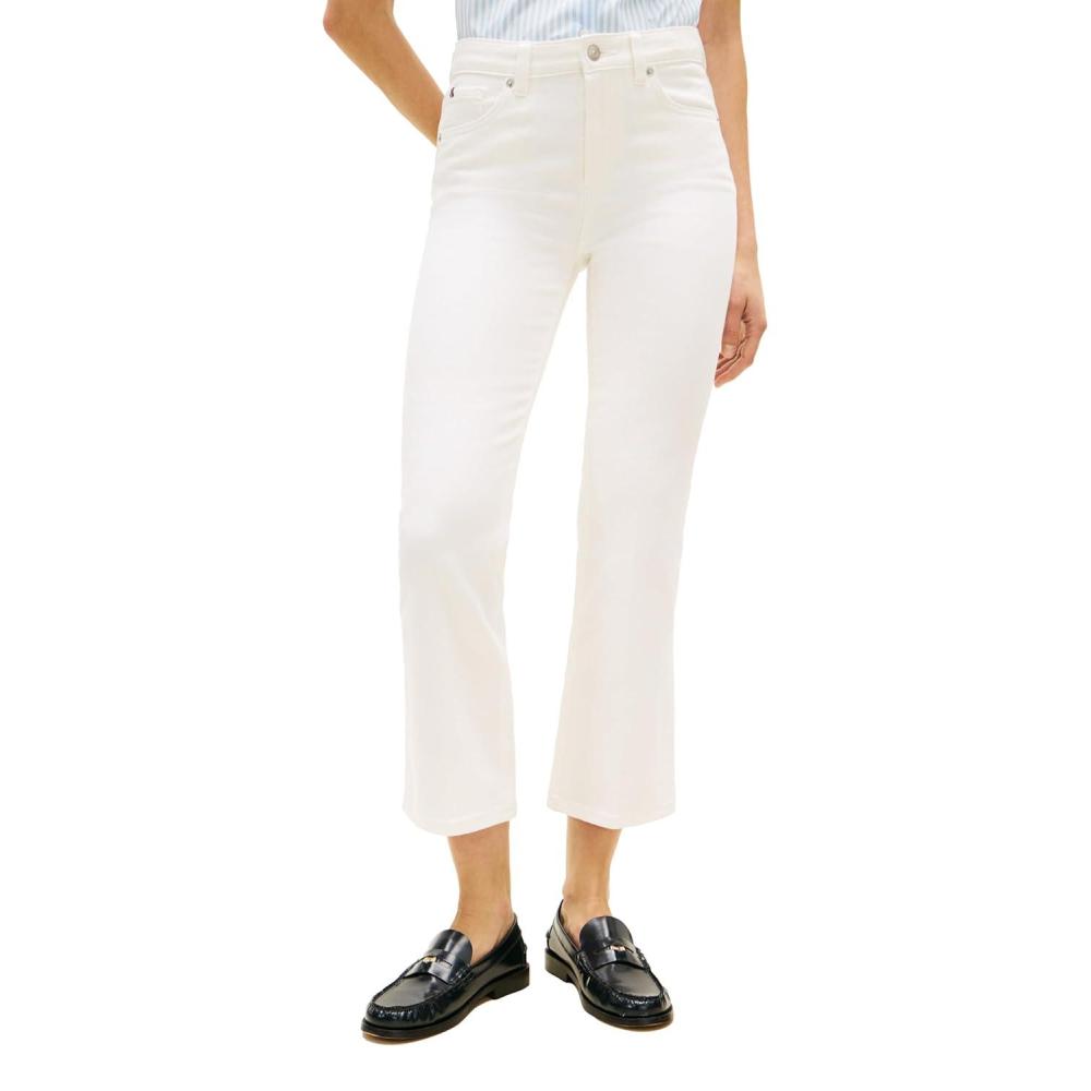 imageTommy Hilfiger Womens Mid Rise Bootcut Jeans with StretchOptic White