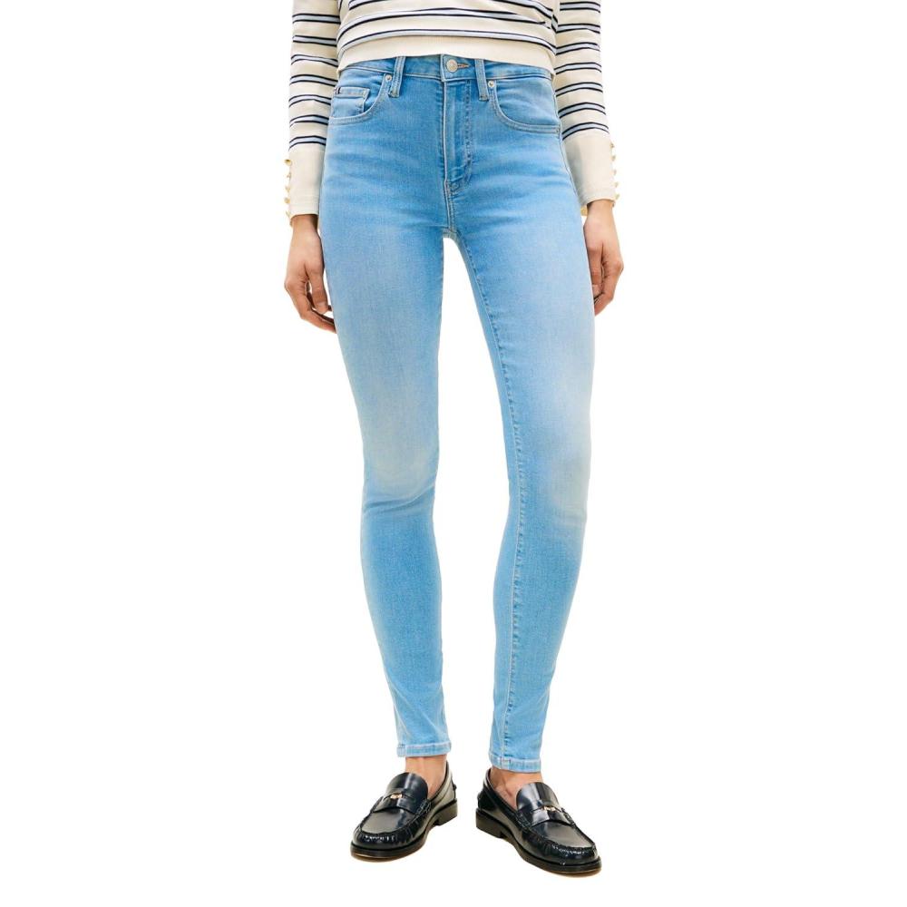 imageTommy Hilfiger Womens Mid Rise Skinny Jeans with StretchLight Blue