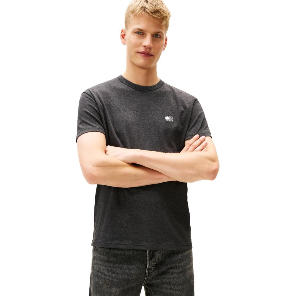 imageTommy Jeans Mens Short Sleeve Cotton Graphic TShirtsBlack Heather