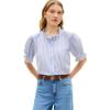 Banker Stripe Ecru/Blue Orbit