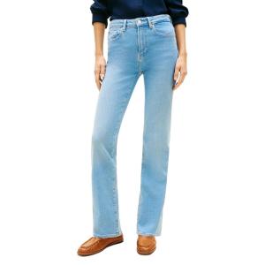 Tommy Hilfiger Womens Mid Rise Bootcut Jeans with Stretch(Light Blue)
