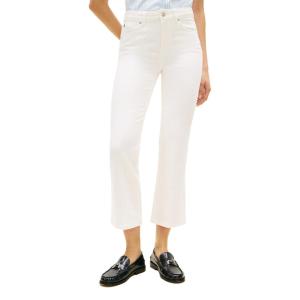 Tommy Hilfiger Womens Mid Rise Bootcut Jeans with Stretch(Optic White)