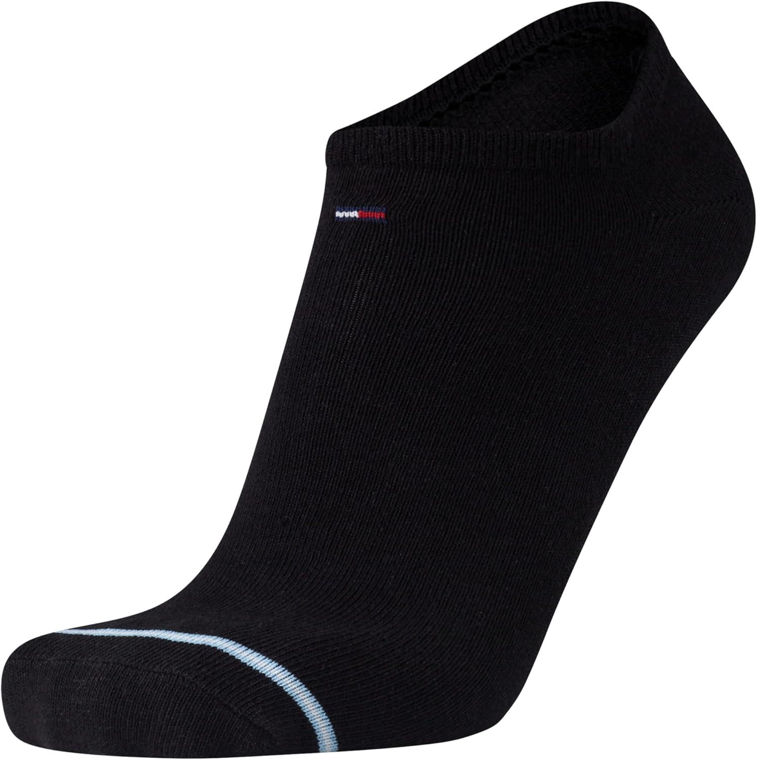 imageTommy Hilfiger Mens Ankle Socks 5 Pack6 Pack Cotton Blend Moisture Wicking Low Cut Mens Athletic Socks with Arch SupportBlack 5pk