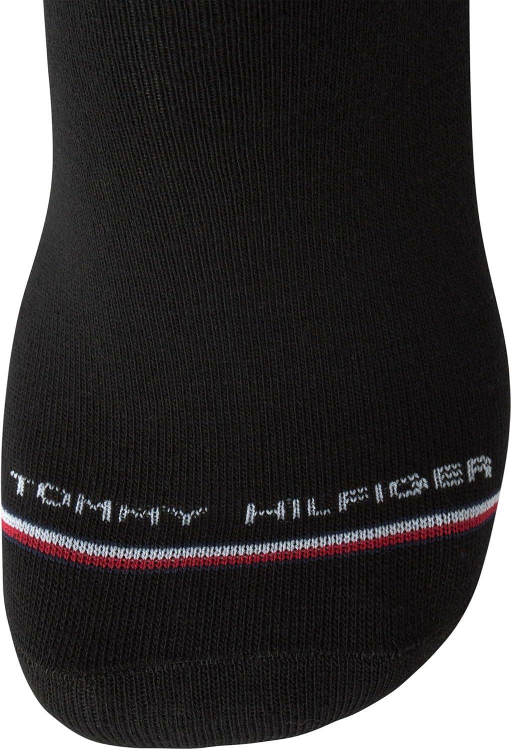 imageTommy Hilfiger Mens Ankle Socks 5 Pack6 Pack Cotton Blend Moisture Wicking Low Cut Mens Athletic Socks with Arch SupportBlack Stripe 6pk