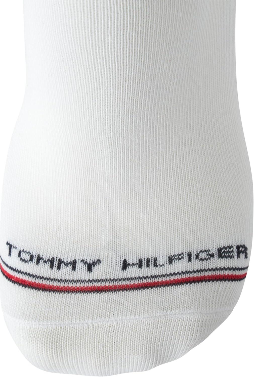 imageTommy Hilfiger Mens Ankle Socks 5 Pack6 Pack Cotton Blend Moisture Wicking Low Cut Mens Athletic Socks with Arch SupportWhite Stripe 6pk