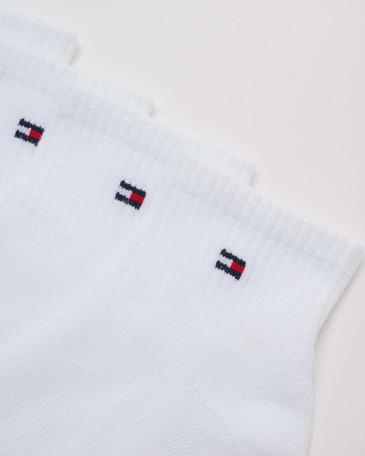 imageTommy Hilfiger Mens Breathable Cushioned Quarter Socks 6 PackWhite