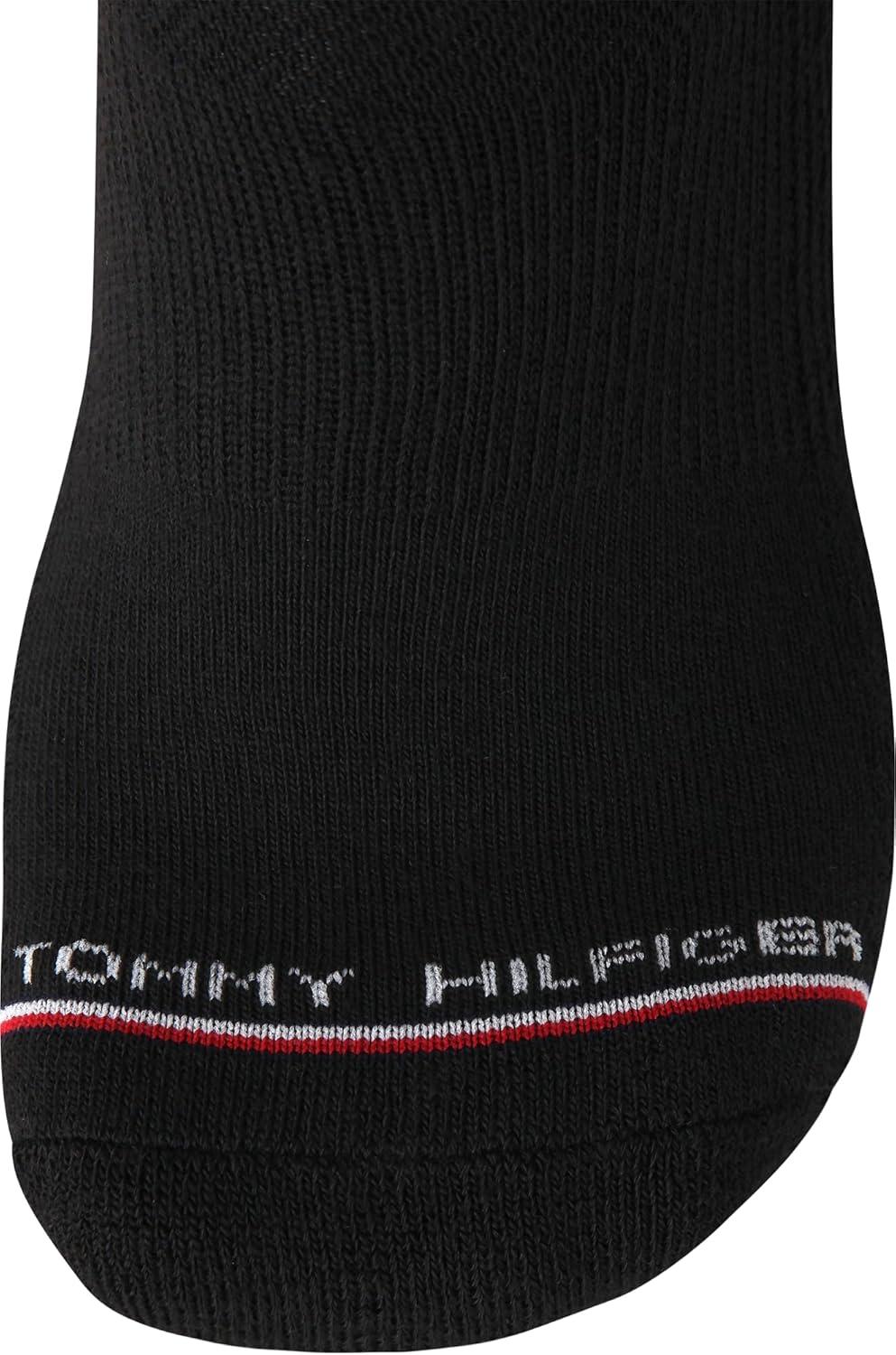 imageTommy Hilfiger Mens Crew Socks 5 Pack Cushioned Stretch Athletic Performance Crew Length Running Socks for MenBlack