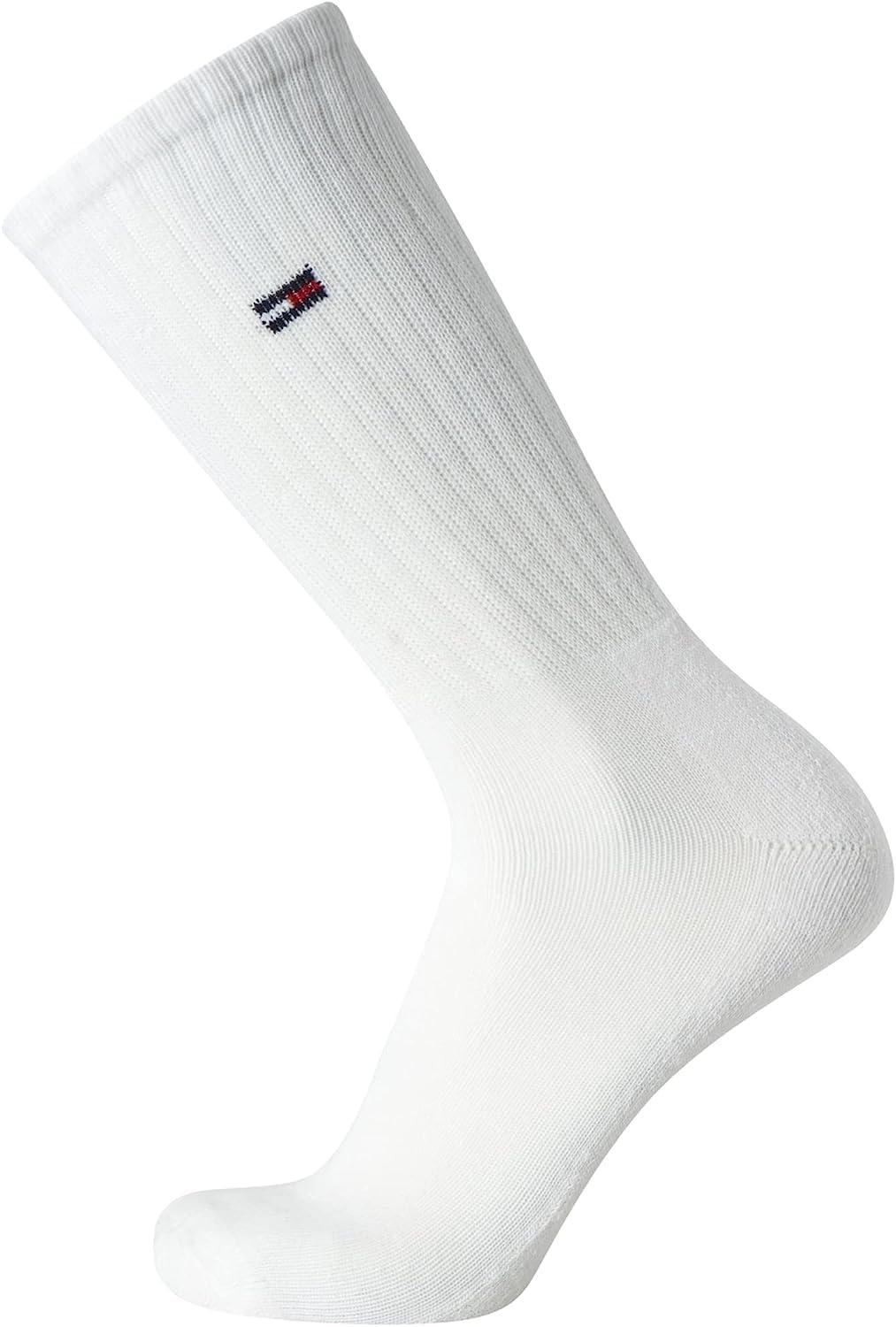imageTommy Hilfiger Mens Crew Socks 6 Pack Cotton Blend Stretch Cushioned Breathable Athletic Socks for MenWhite