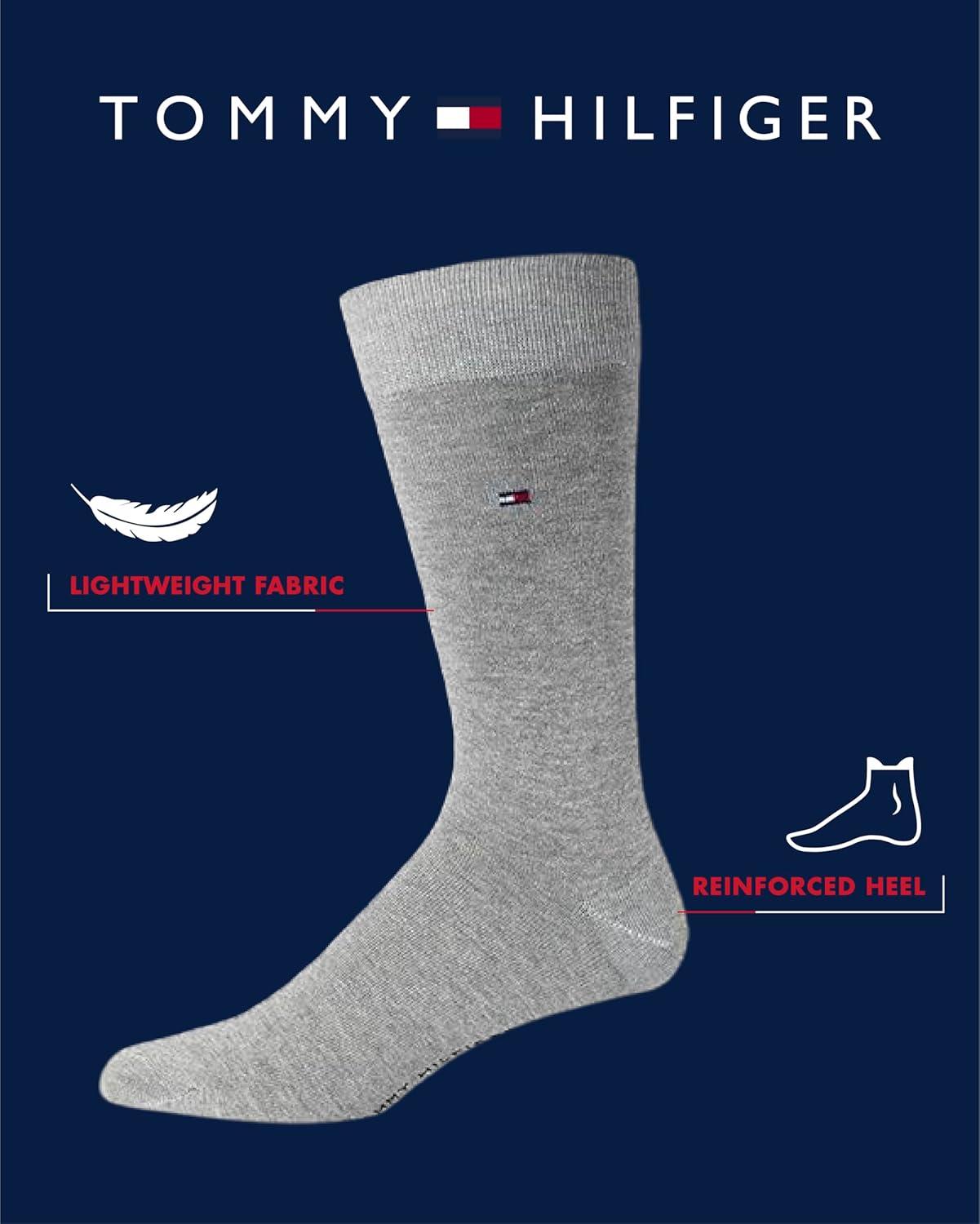 imageTommy Hilfiger Mens Dress Socks 5 Pack Lightweight Patterned Everyday Long Work Socks for Men for Casual amp Formal WearBlack
