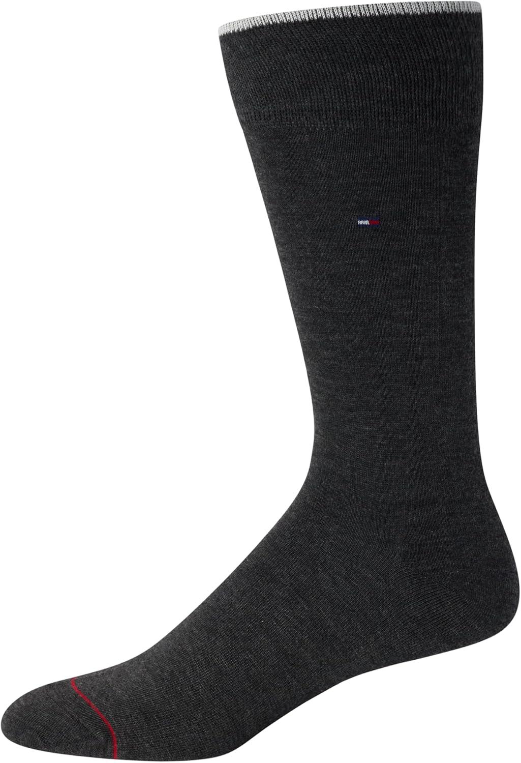 imageTommy Hilfiger Mens Dress Socks 5 Pack Lightweight Patterned Everyday Long Work Socks for Men for Casual amp Formal WearBlue Assorted