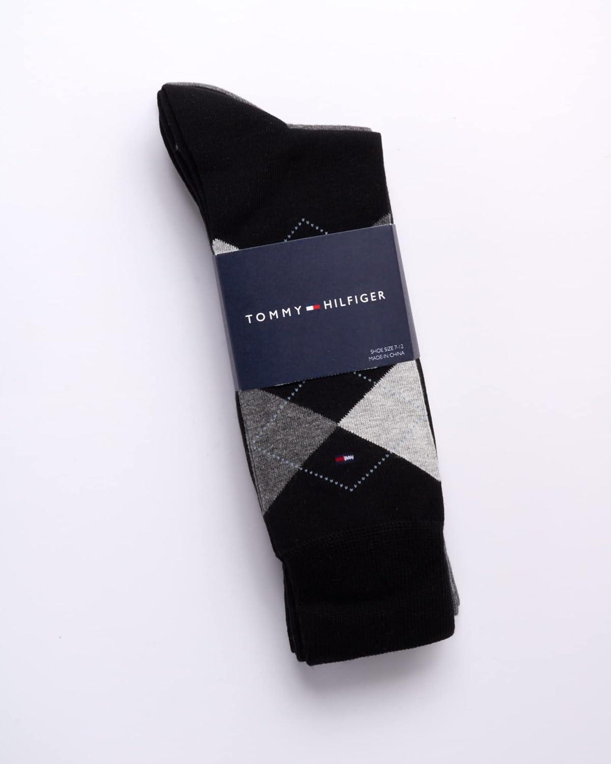 imageTommy Hilfiger Mens Dress Socks 8 Pack Lightweight Everyday Crew Work Socks for Men for Casual and Formal WearBlack