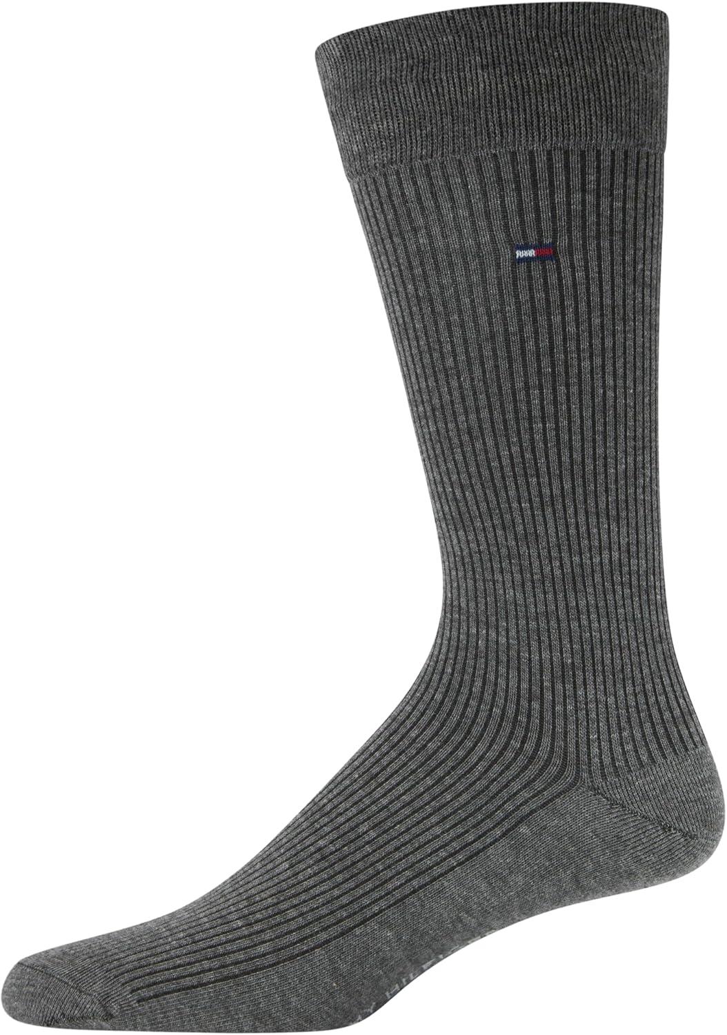 imageTommy Hilfiger Mens Dress Socks 8 Pack Lightweight Everyday Crew Work Socks for Men for Casual and Formal WearBlackGrey