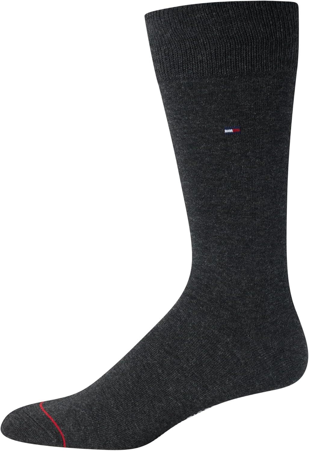 imageTommy Hilfiger Mens Dress Socks 8 Pack Lightweight Everyday Crew Work Socks for Men for Casual and Formal WearDenim