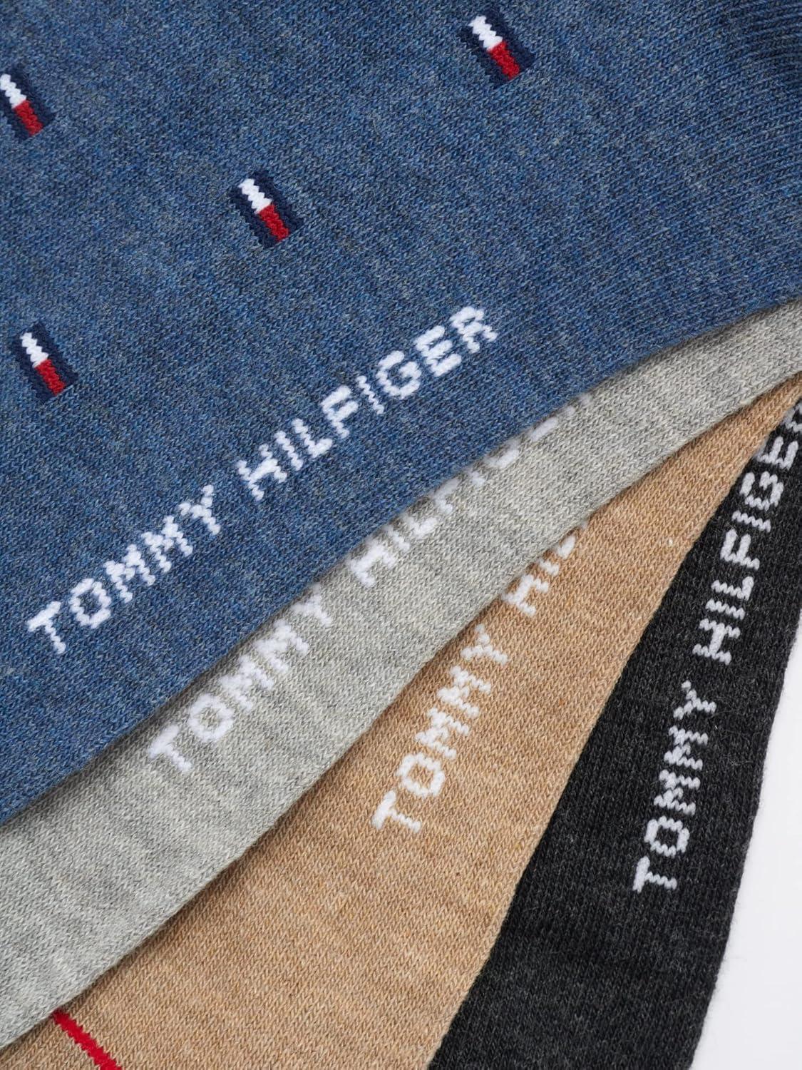 imageTommy Hilfiger Mens Dress Socks 8 Pack Lightweight Everyday Crew Work Socks for Men for Casual and Formal WearDenim