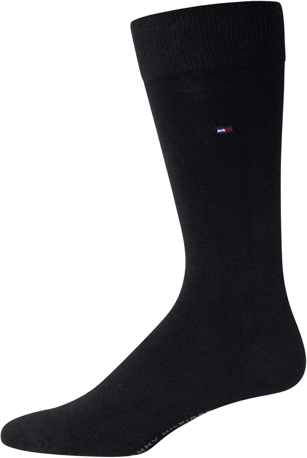 imageTommy Hilfiger Mens Dress Socks 8 Pack Lightweight Everyday Crew Work Socks for Men for Casual and Formal WearGrey Assorted