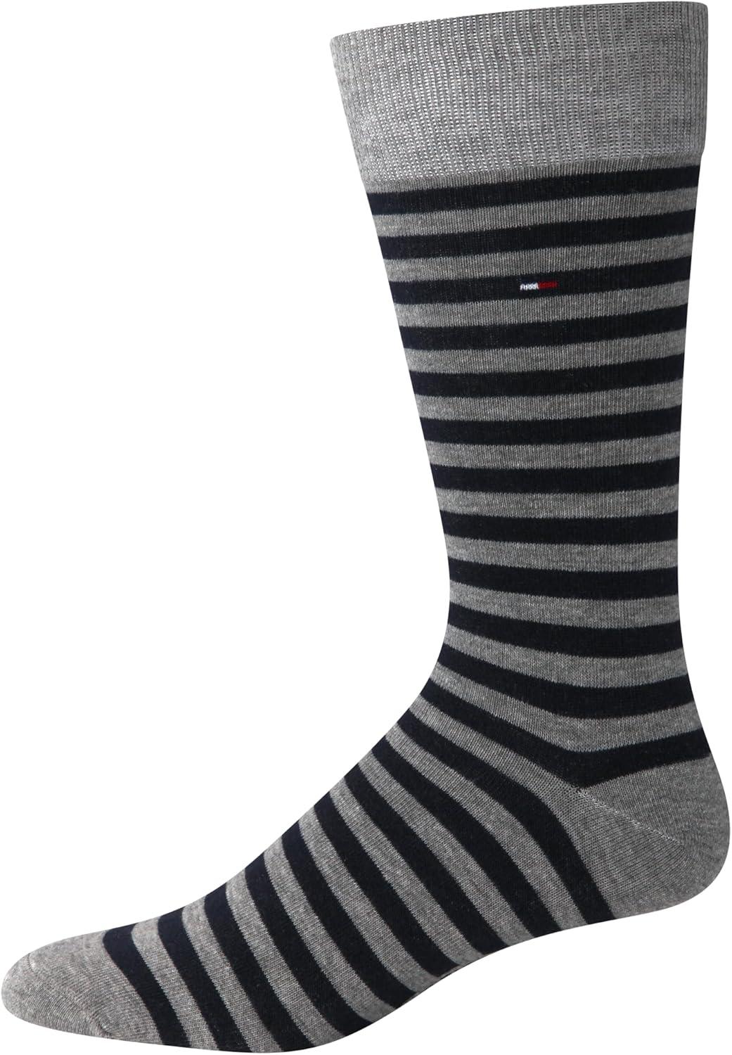 imageTommy Hilfiger Mens Dress Socks 8 Pack Lightweight Everyday Crew Work Socks for Men for Casual and Formal WearHeather Grey Assorted