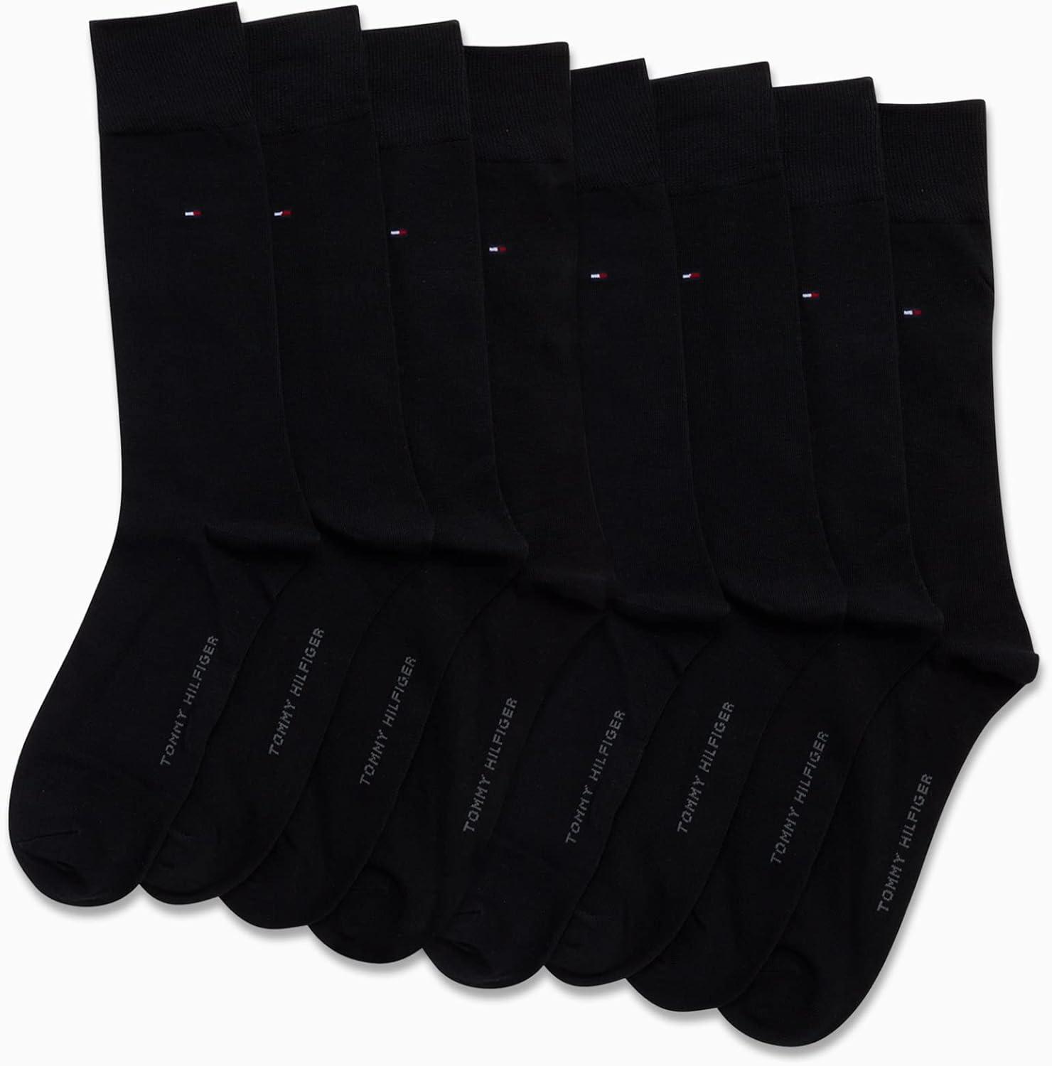 imageTommy Hilfiger Mens Dress Socks 8PackBlack