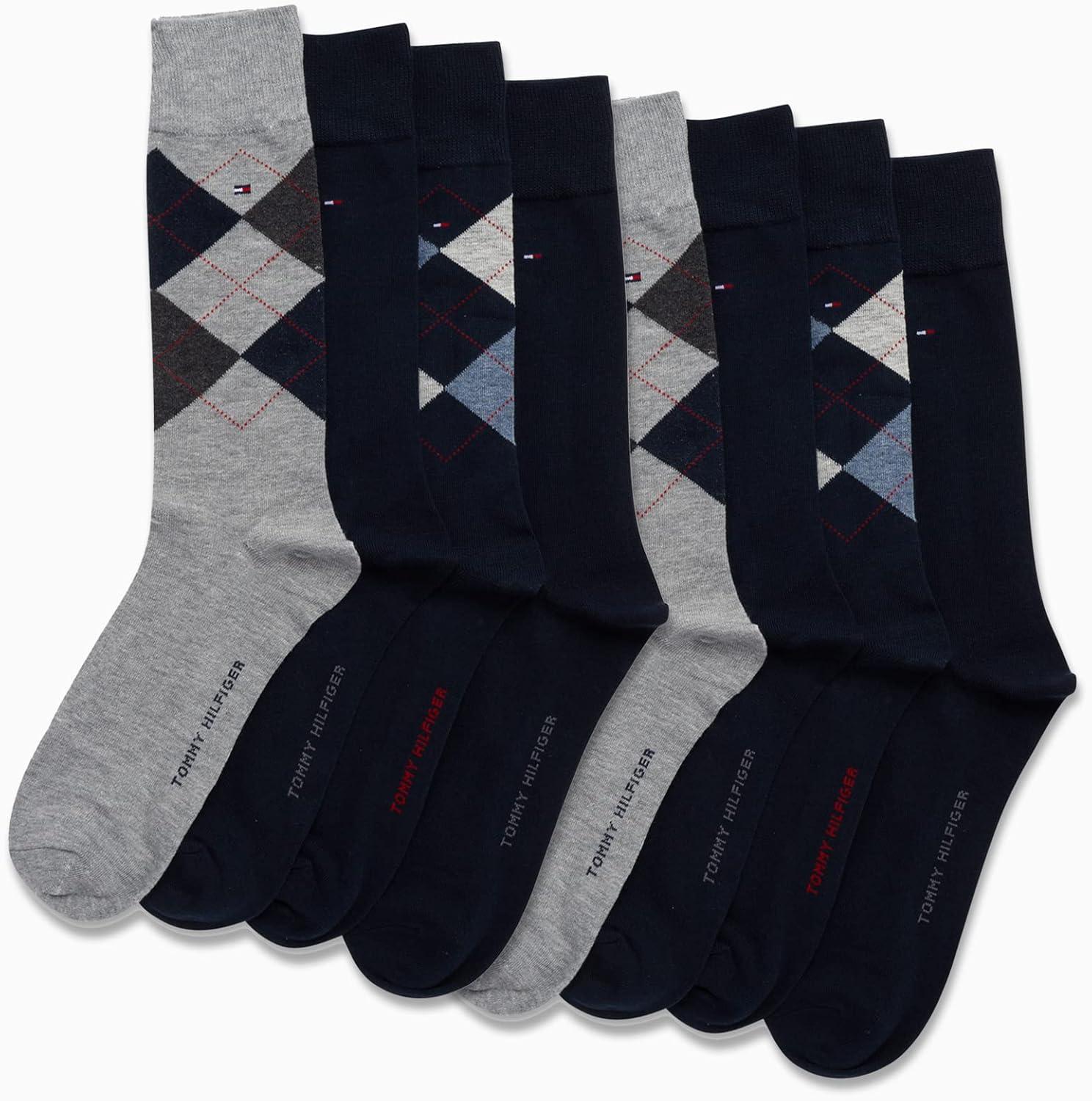 imageTommy Hilfiger Mens Dress Socks 8PackNavy Assorted