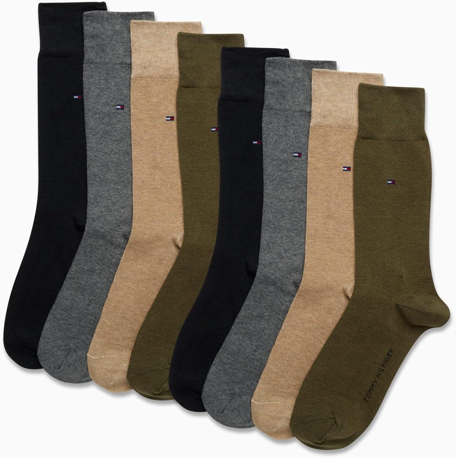 imageTommy Hilfiger Mens Dress Socks 8PackOlive