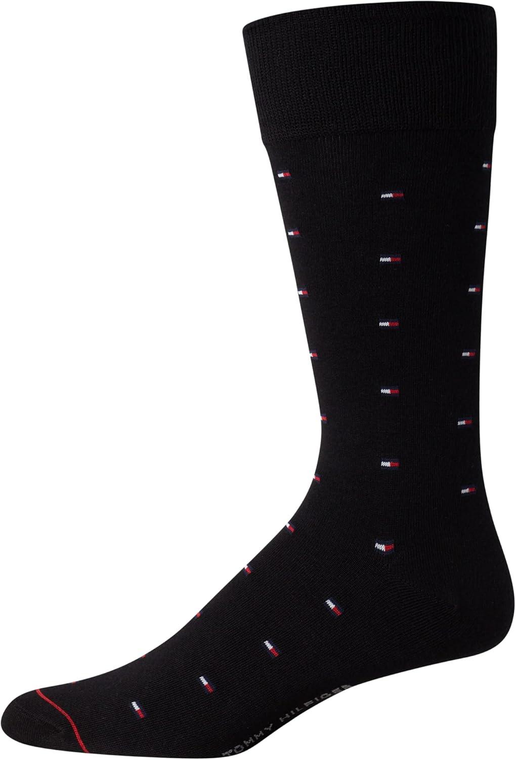 imageTommy Hilfiger Mens Dress Socks 8PackPure Black