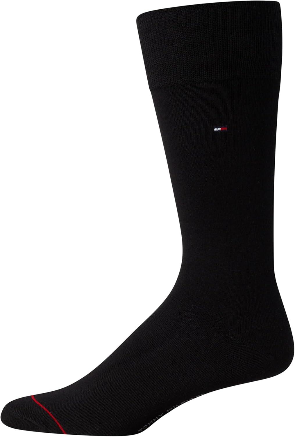 imageTommy Hilfiger Mens Dress Socks 8PackPure Black