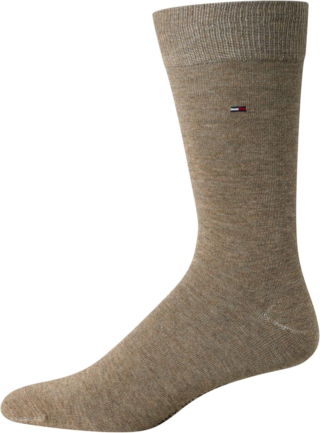 imageTommy Hilfiger Mens Dress Socks 8PackTaupe Heather Assorted
