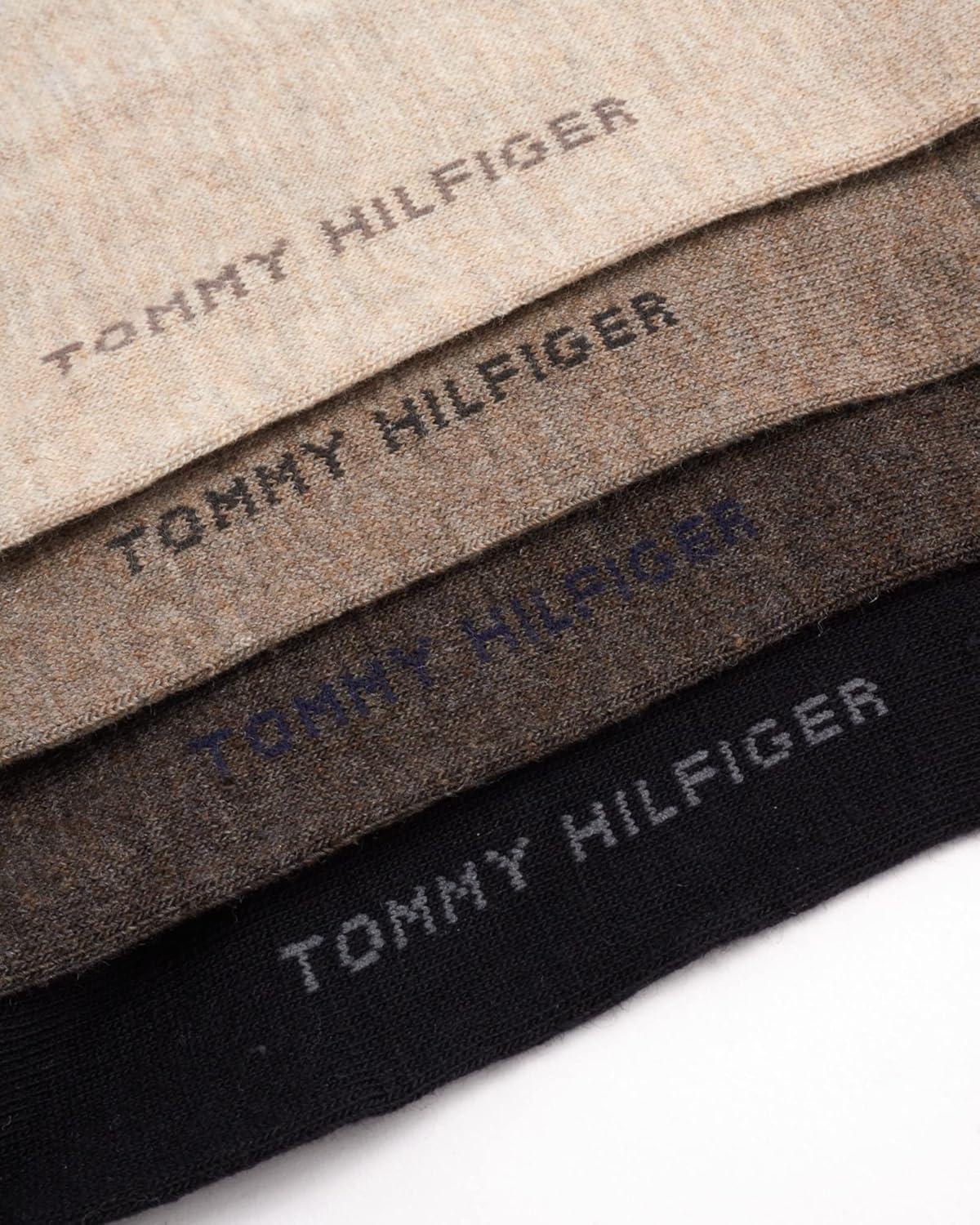 imageTommy Hilfiger Mens Dress Socks 8PackTaupe Heather Assorted