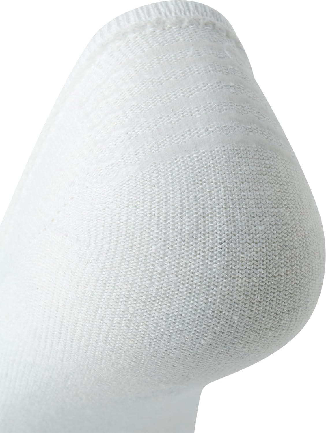 imageTommy Hilfiger Mens No Show Socks 6 Pack Cotton Blend Stretch Soft Cushioned Casual Athletic Sports Liners Low Cut SocksAll White