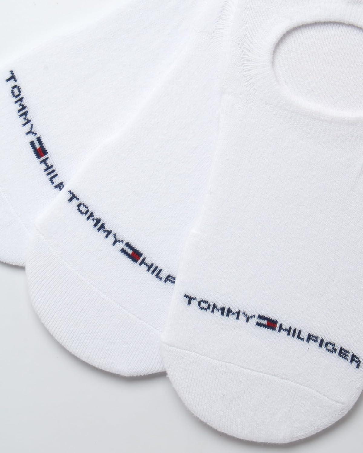 imageTommy Hilfiger Mens No Show Socks 6 Pack Cotton Blend Stretch Soft Cushioned Casual Athletic Sports Liners Low Cut SocksAll White