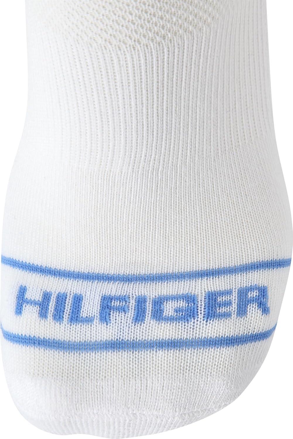 imageTommy Hilfiger Mens No Show Socks 6 Pack Lightweight Performance Stretch Athletic Invisible Shoe Socks Liners for MenDenim Heather Assorted