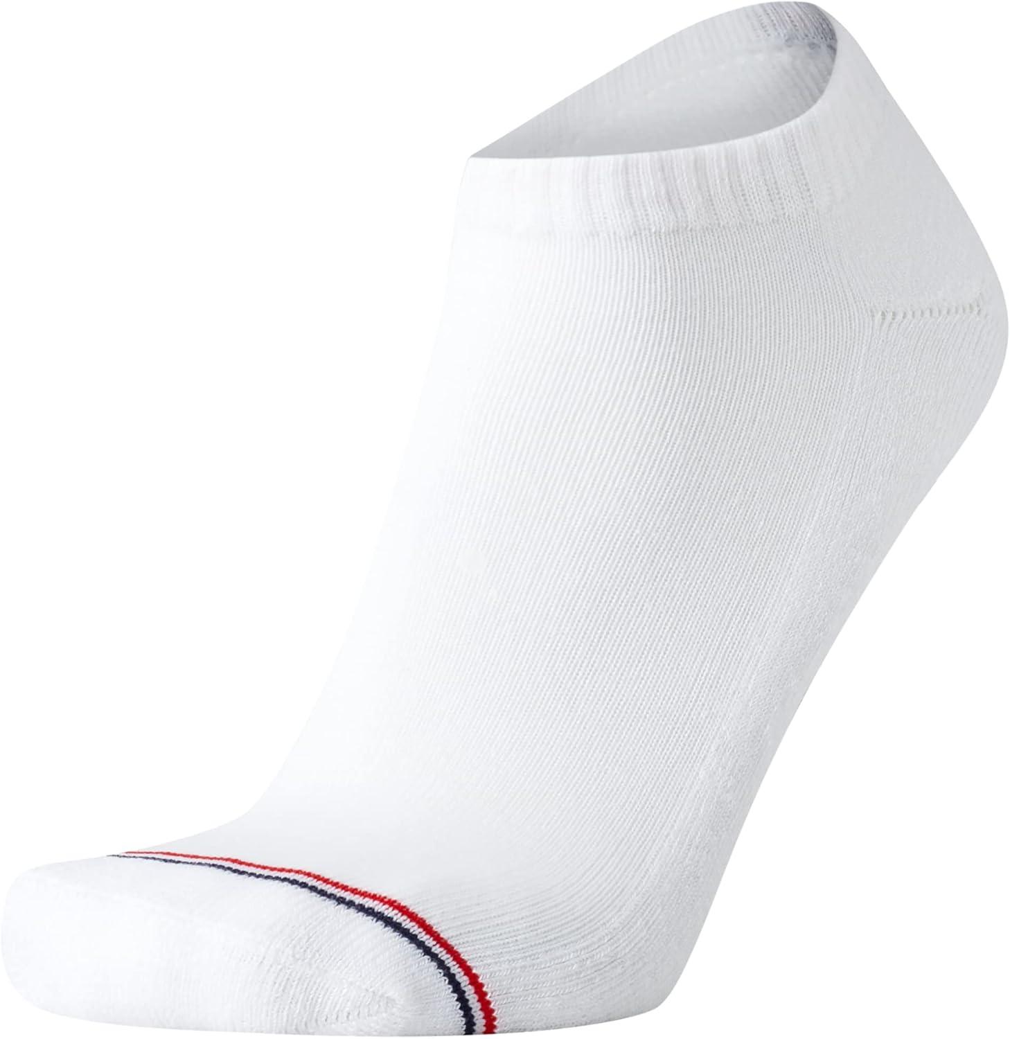 imageTommy Hilfiger Mens No Show Socks 6 Pack Lightweight Performance Stretch Athletic Invisible Shoe Socks Liners for MenWhite Solid