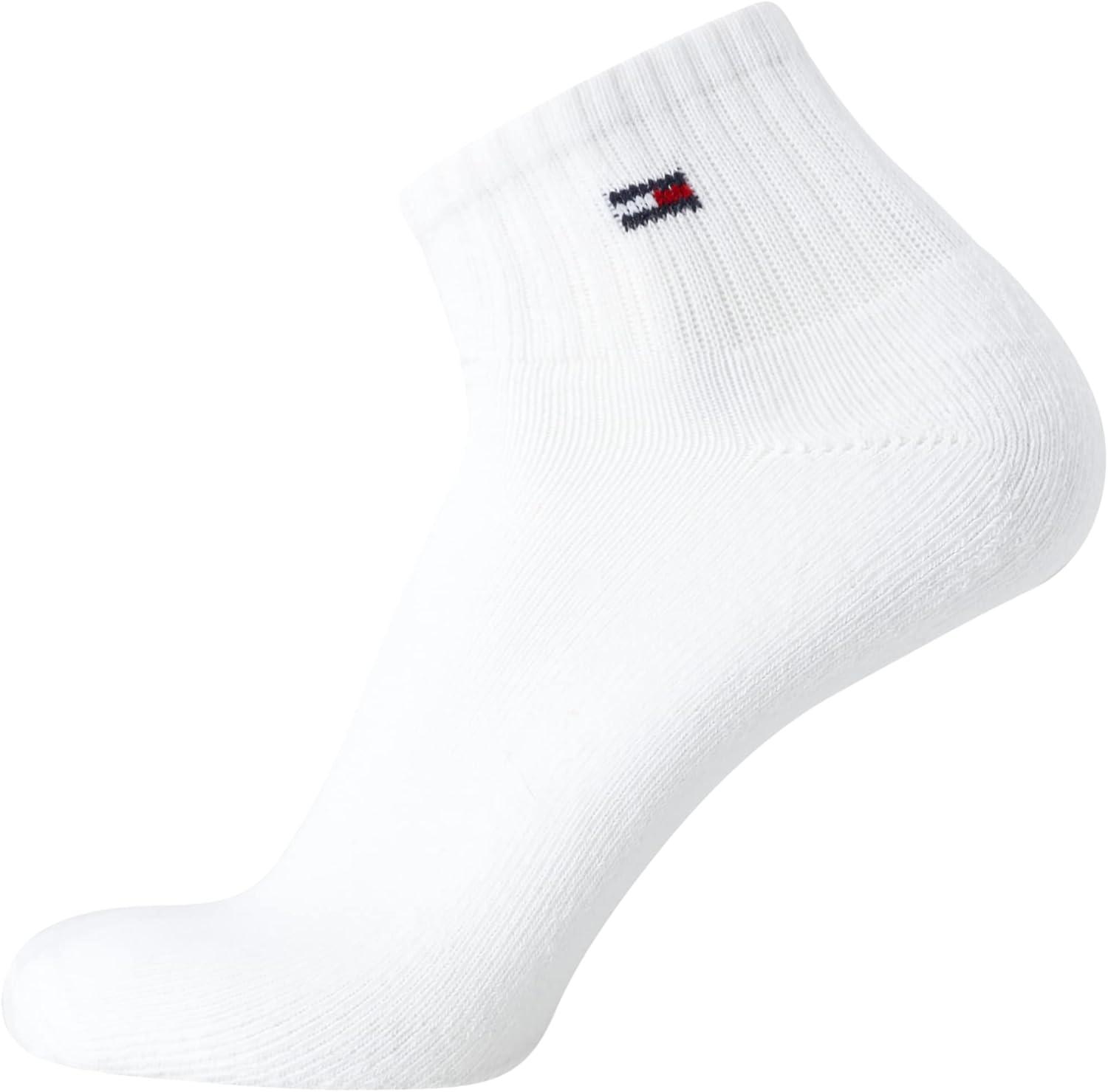 imageTommy Hilfiger Mens Quarter Socks 6 Pack Athletic Performance Stretch Moisture Wicking Cushioned Ankle Socks for MenWhite