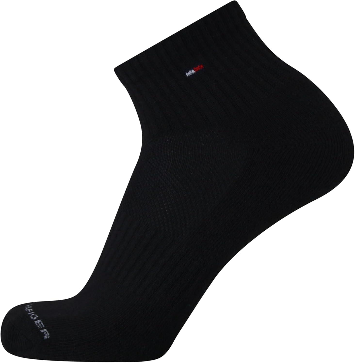 imageTommy Hilfiger Mens Quarter Socks 6 Pack Soft Cushioned Athletic Performance Ankle Socks for Men with Arch SupportBlack Grey Stripe