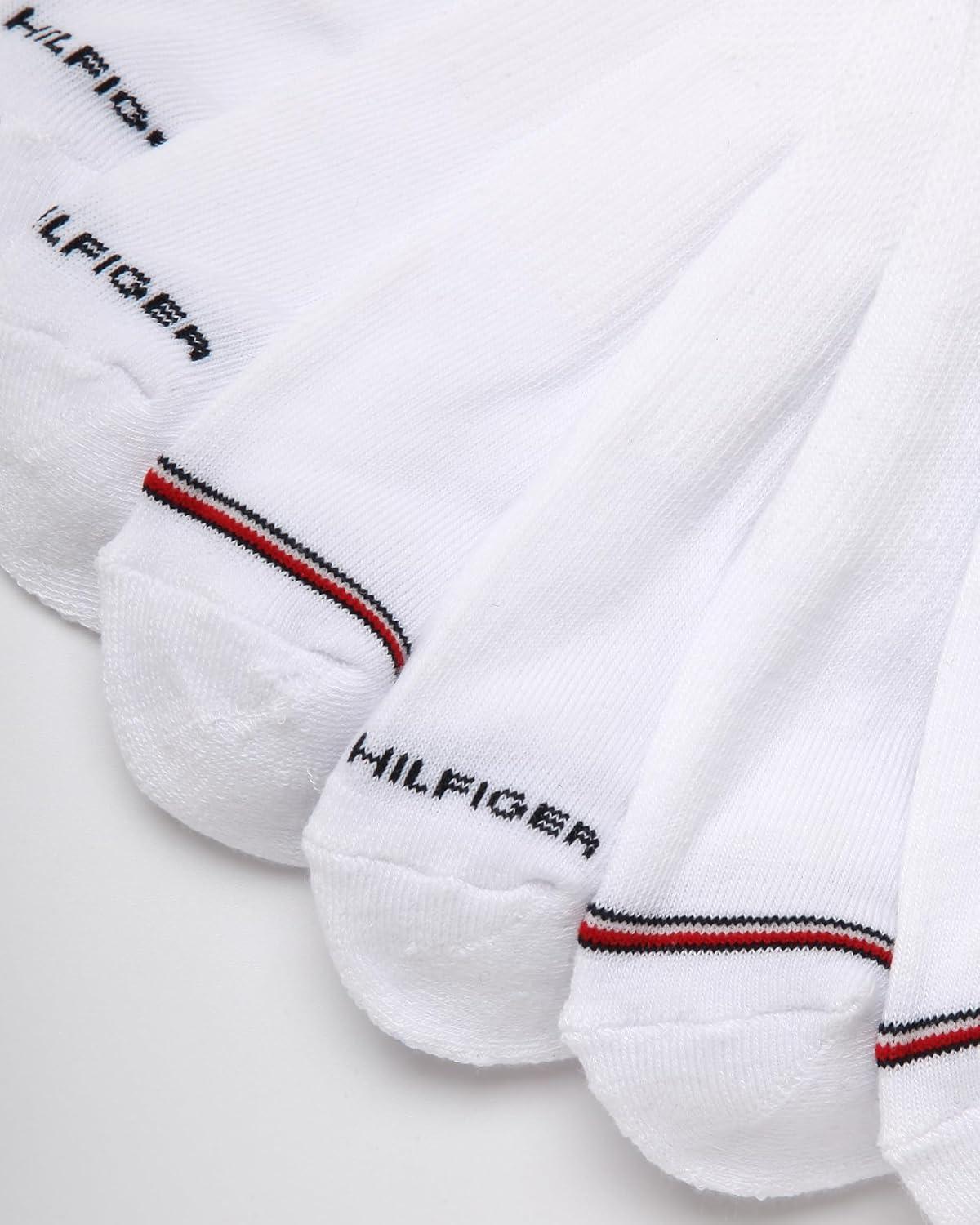 imageTommy Hilfiger Mens Quarter Socks 6 Pack Soft Cushioned Athletic Performance Ankle Socks for Men with Arch SupportPremium White