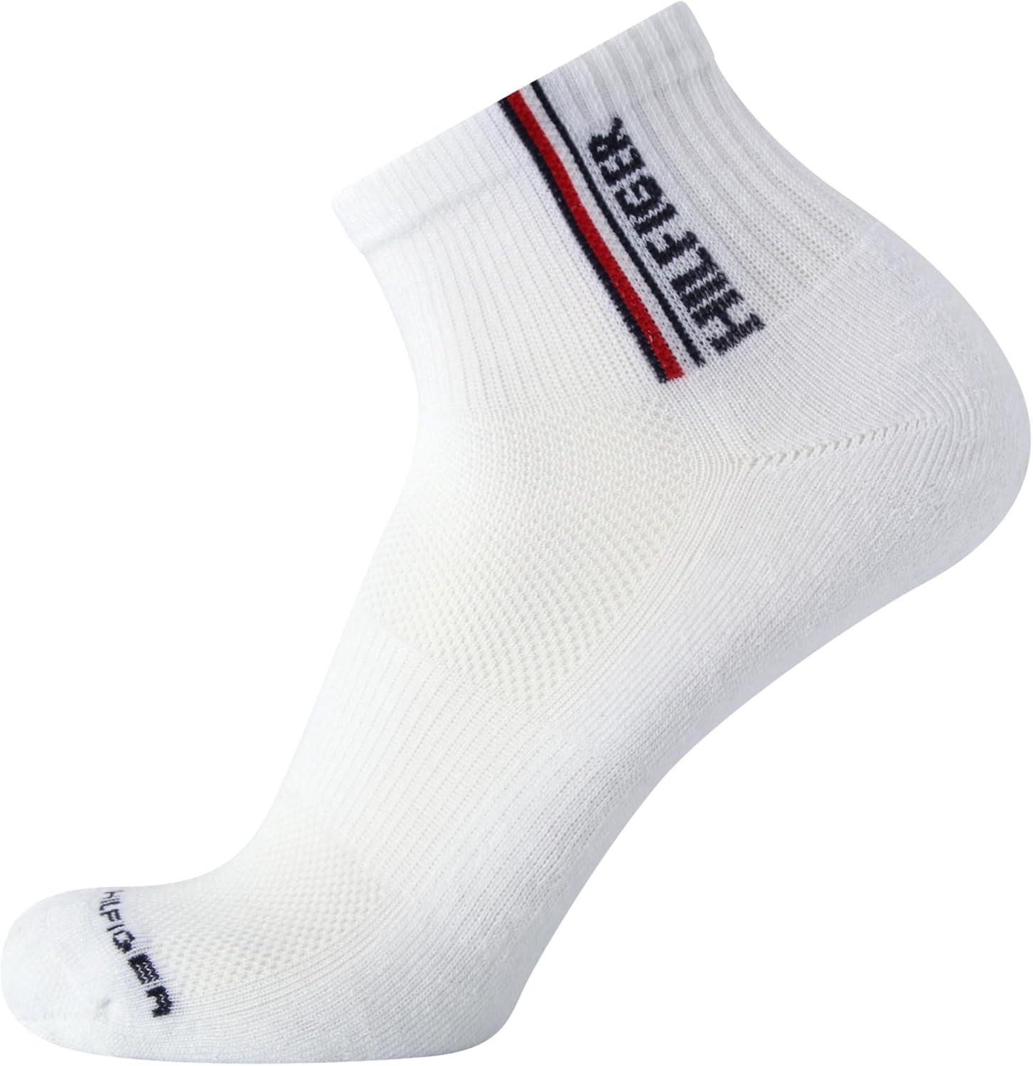 imageTommy Hilfiger Mens Quarter Socks 6 Pack Soft Cushioned Athletic Performance Ankle Socks for Men with Arch SupportWhite Assorted