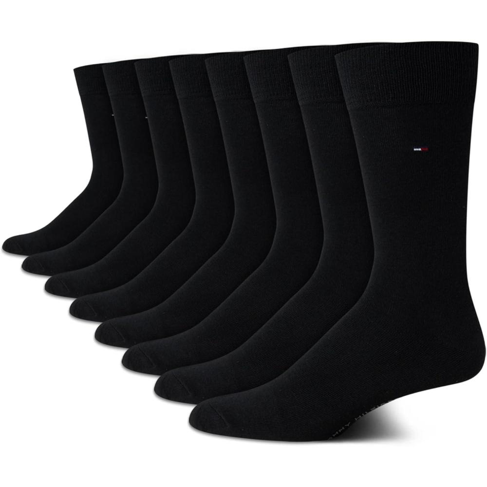 imageTommy Hilfiger Mens Dress Socks 8PackBlack
