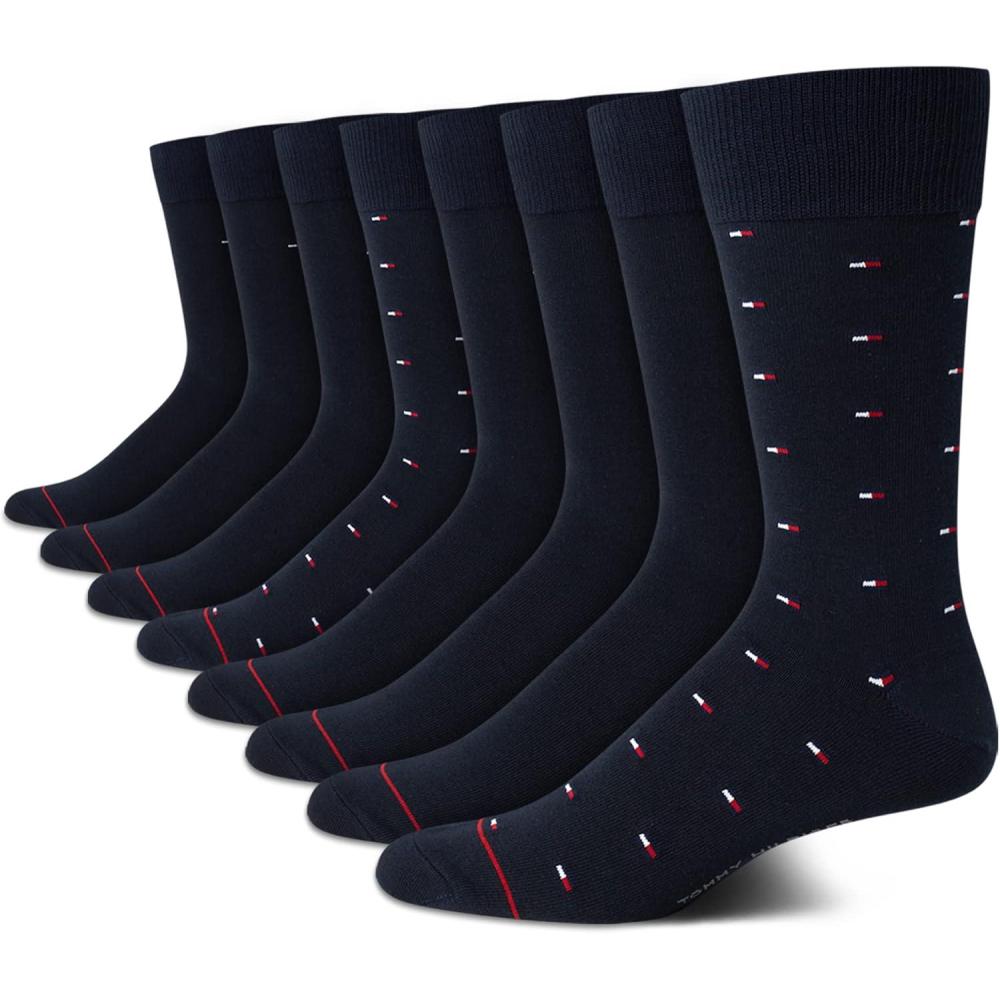 imageTommy Hilfiger Mens Dress Socks 8PackNavy