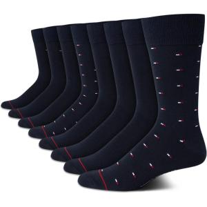 Tommy Hilfiger Men’s Dress Socks (8-Pack)(Navy)