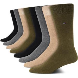 Tommy Hilfiger Men’s Dress Socks (8-Pack)(Olive)