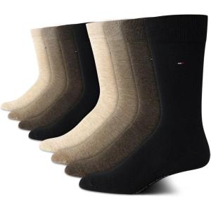 Tommy Hilfiger Men’s Dress Socks (8-Pack)(Taupe Heather Assorted)