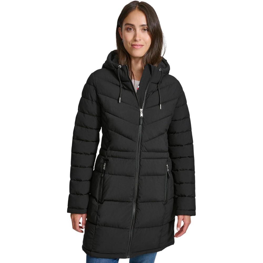 imageTommy Hilfiger Womens Every Day Essential Long Lightweight CoatBlack