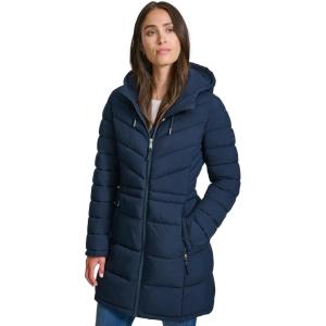 Tommy Hilfiger Womens Every Day Essential Long Lightweight Coat(Navy)