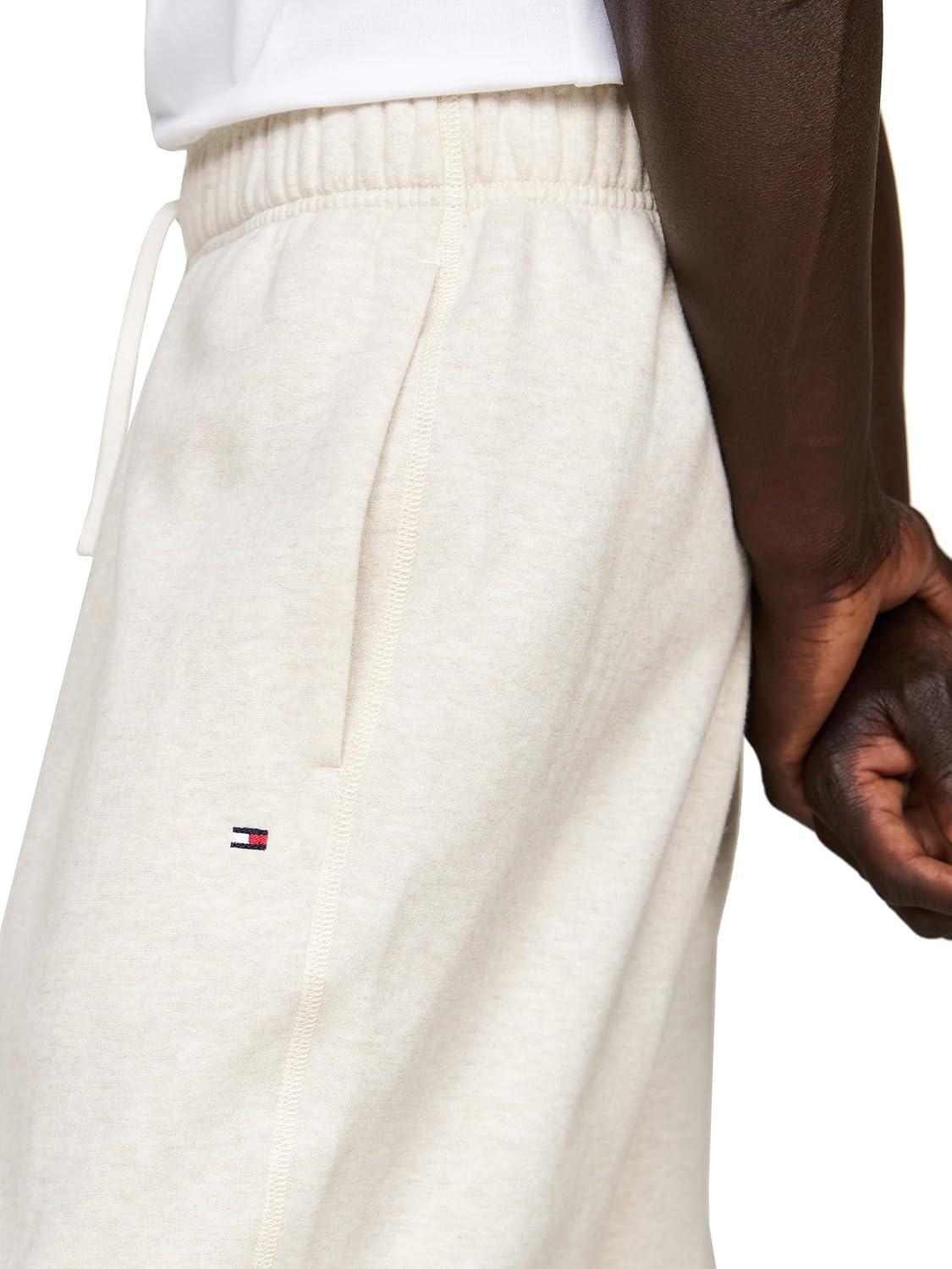 imageTommy Hilfiger Mens Casual Fleece Lined Jogger Sweatpants Also Available in Big amp TallHeathered Oatmilk