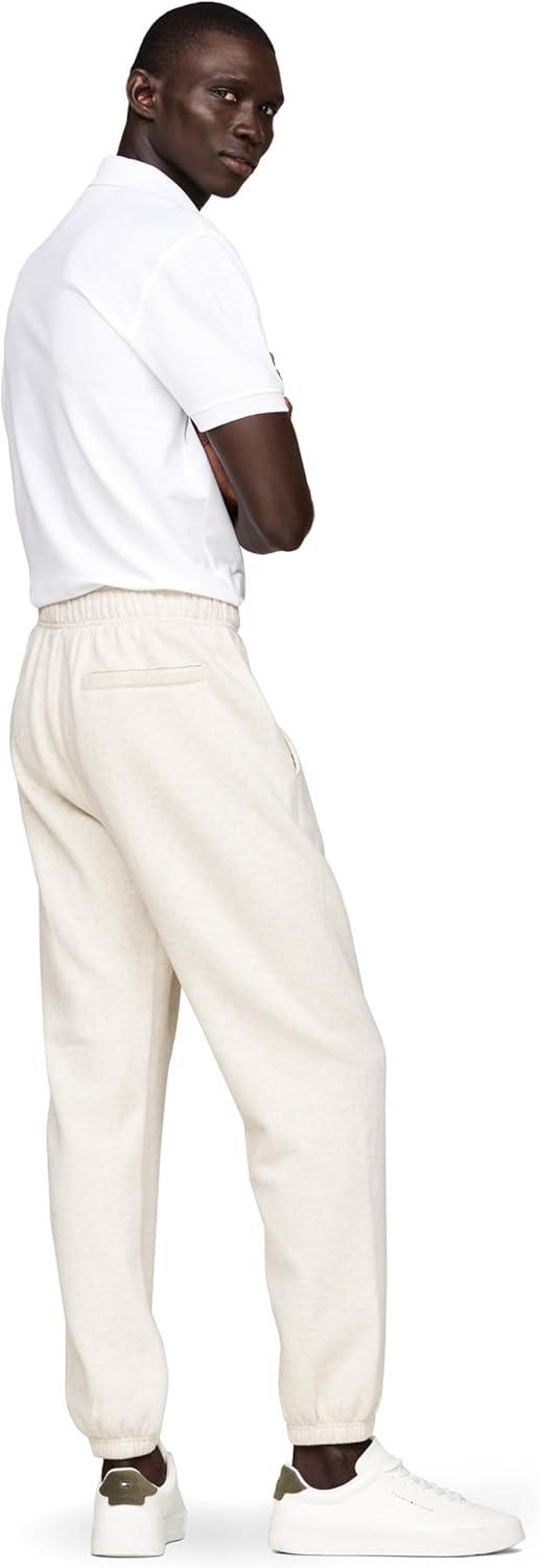 imageTommy Hilfiger Mens Casual Fleece Lined Jogger Sweatpants Also Available in Big amp TallHeathered Oatmilk