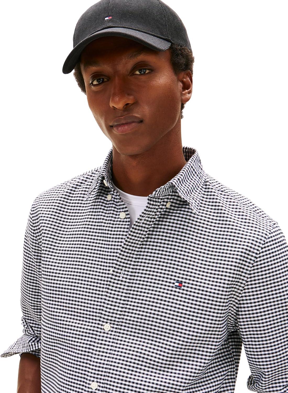 imageTommy Hilfiger Mens Heritage Oxford Solid Regular Long Sleeve ShirtsBlack Check