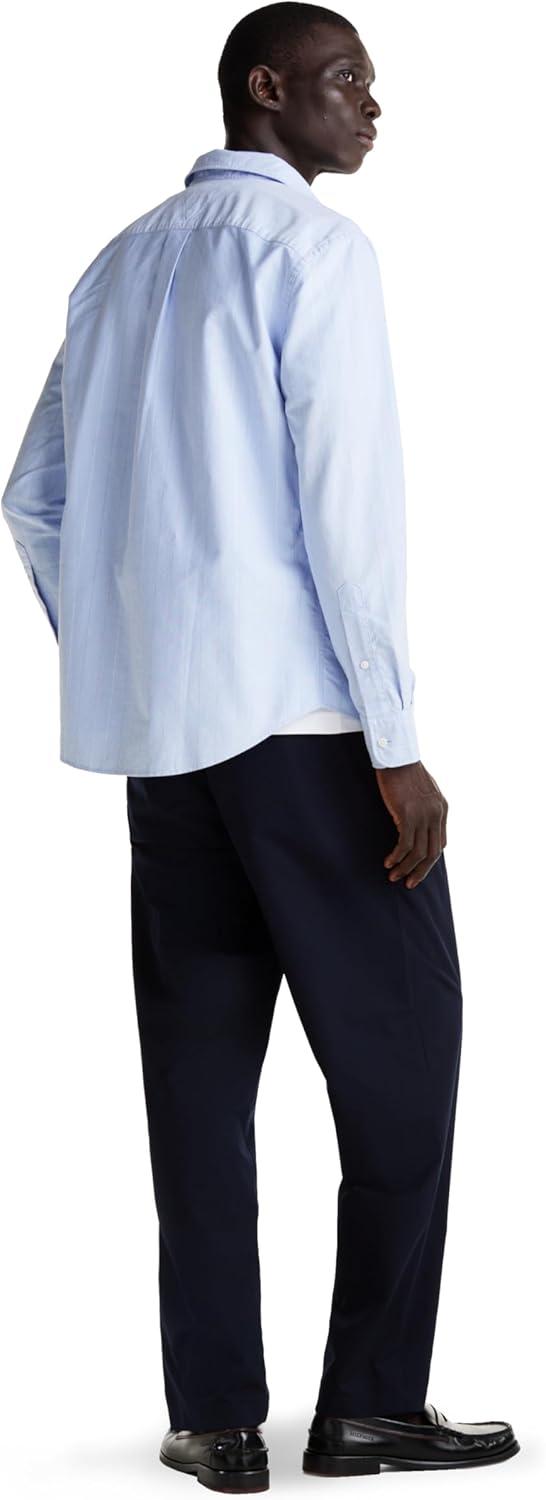 imageTommy Hilfiger Mens Heritage Oxford Solid Regular Long Sleeve ShirtsBlue Spell Multi