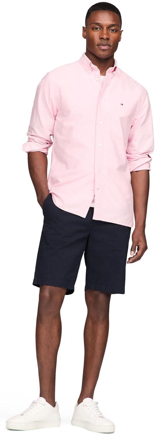 imageTommy Hilfiger Mens Heritage Oxford Solid Regular Long Sleeve ShirtsClassic Pink