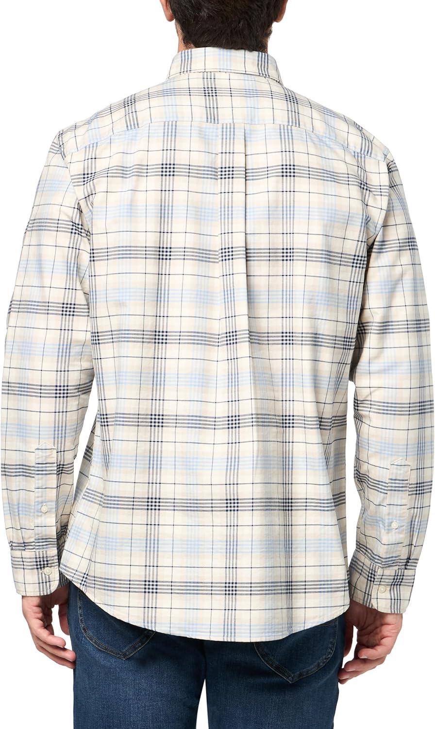 imageTommy Hilfiger Mens Heritage Oxford Solid Regular Long Sleeve ShirtsCloudy Blue Multi Check